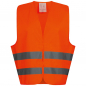 Preview: Warnweste, Orange, mit Klettverschluss