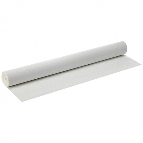 Papiertischtuch mit Damastprägung, 50m x 1m, weiss (5 Rollen)