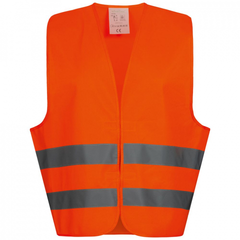 Warnweste, Orange, mit Klettverschluss