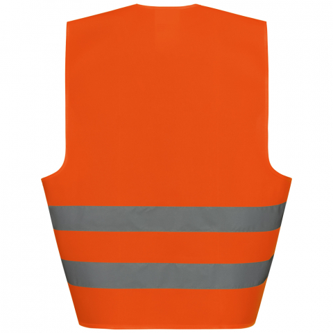 Warnweste, Orange, mit Klettverschluss