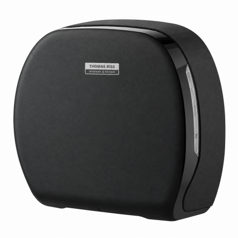 TR Premium Pure Black Jumbo Toilettenpapierspender für 1 Rolle, schwarz matt