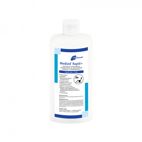 Meditrade Medizid® Rapid + Flächendesinfektionsmittel 500 ml, gebrauchsfertige Schnelldesinfektion, alkoholhaltig, für alkoholbeständige Oberflächen