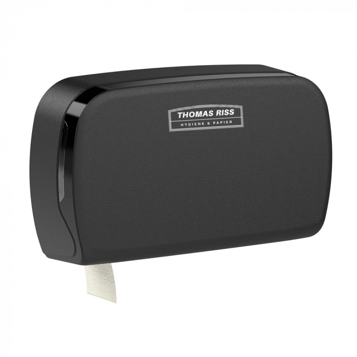 TR Premium Pure Black Jumbo Toilettenpapierspender, schwarz matt – Thomas RISS Professional Line