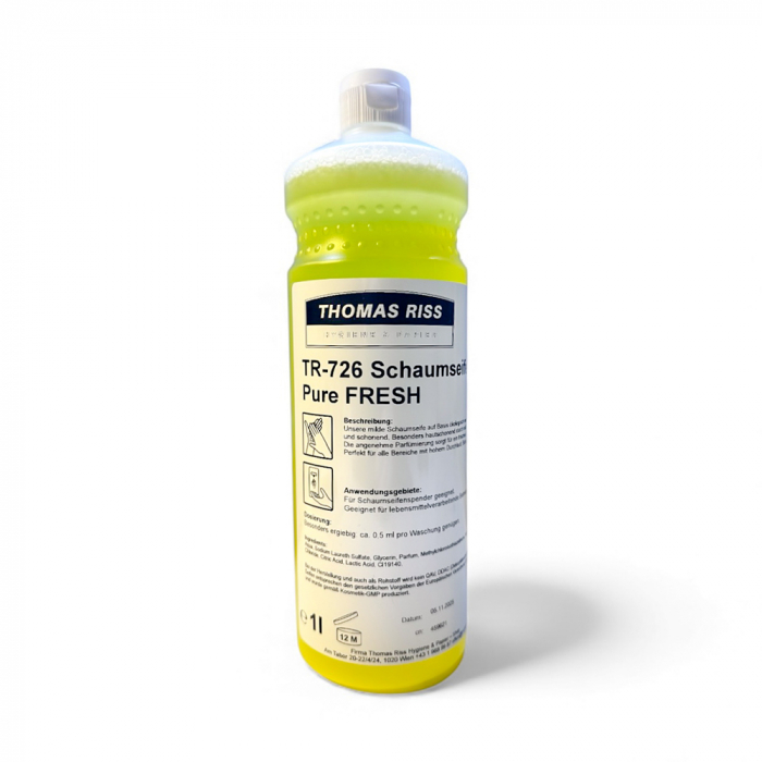TR Schaumseife PURE FRESH – 1 Liter gelbe Schaumseife für professionelle Schaumspender